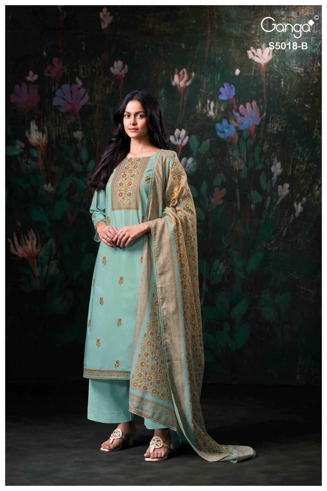 GRISHYA 5018 Series By Ganga Fashion Stylish Beautiful Colourful COTTON Dresses At Wholesale Price